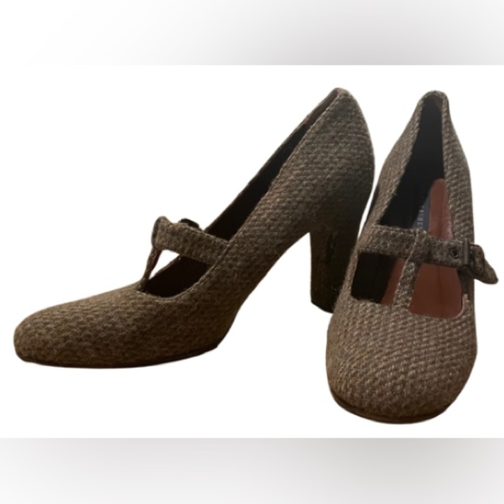 Ralph Lauren Blue Label Wool Houndstooth Mary Janes